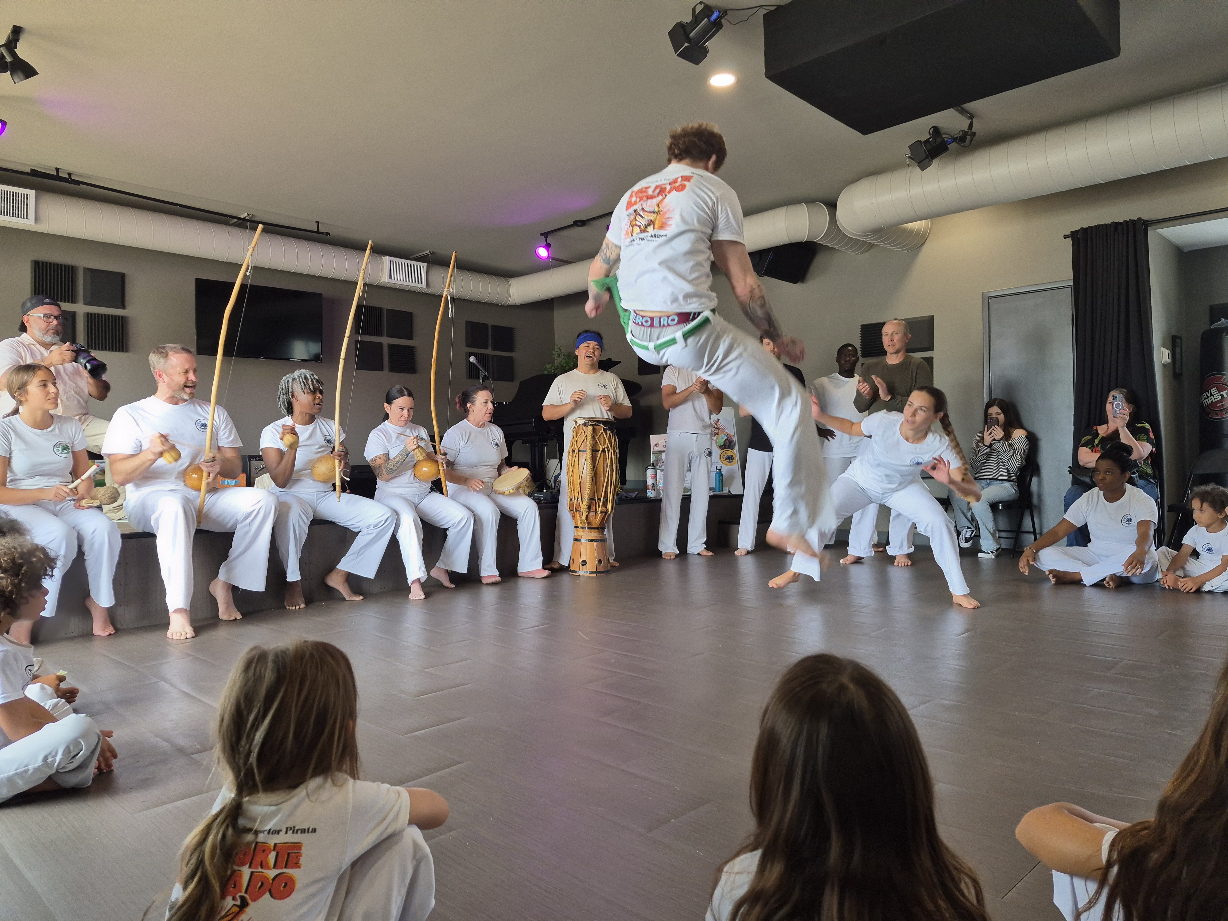 Instructor Erik Pixador flying kick